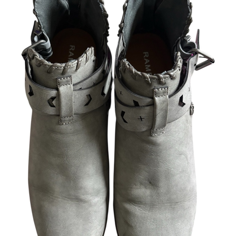 Rampage Stone Gray Ankle Boots With Box - Picture 3 of 5